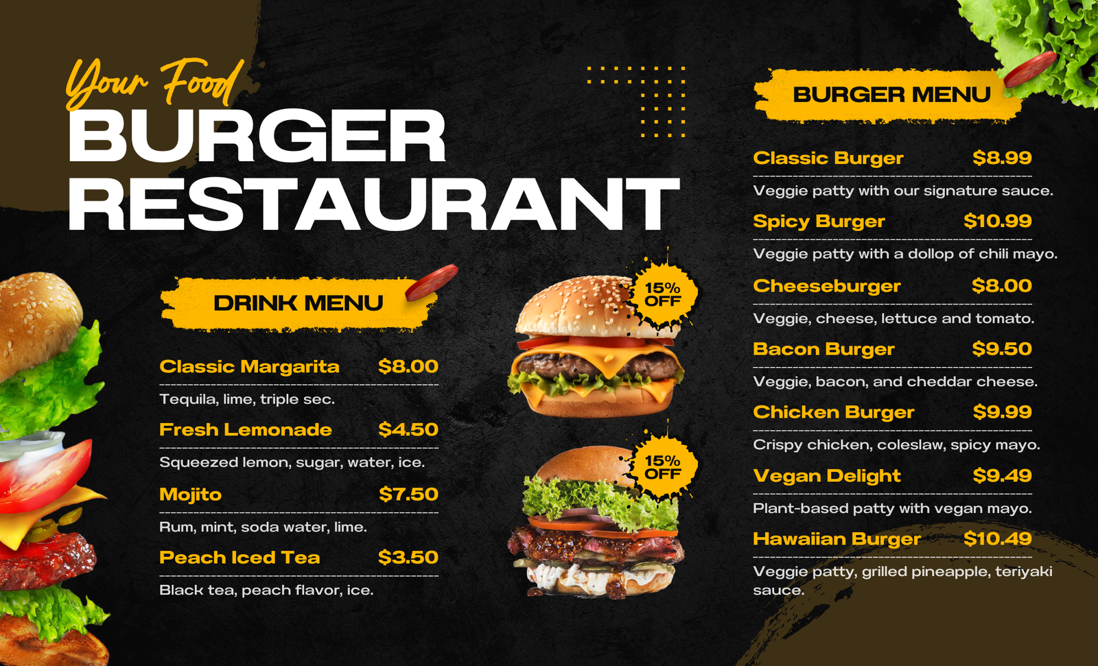 Menu design sample 2